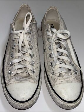 Converse White Low-Top Canvas All Star Sneakers